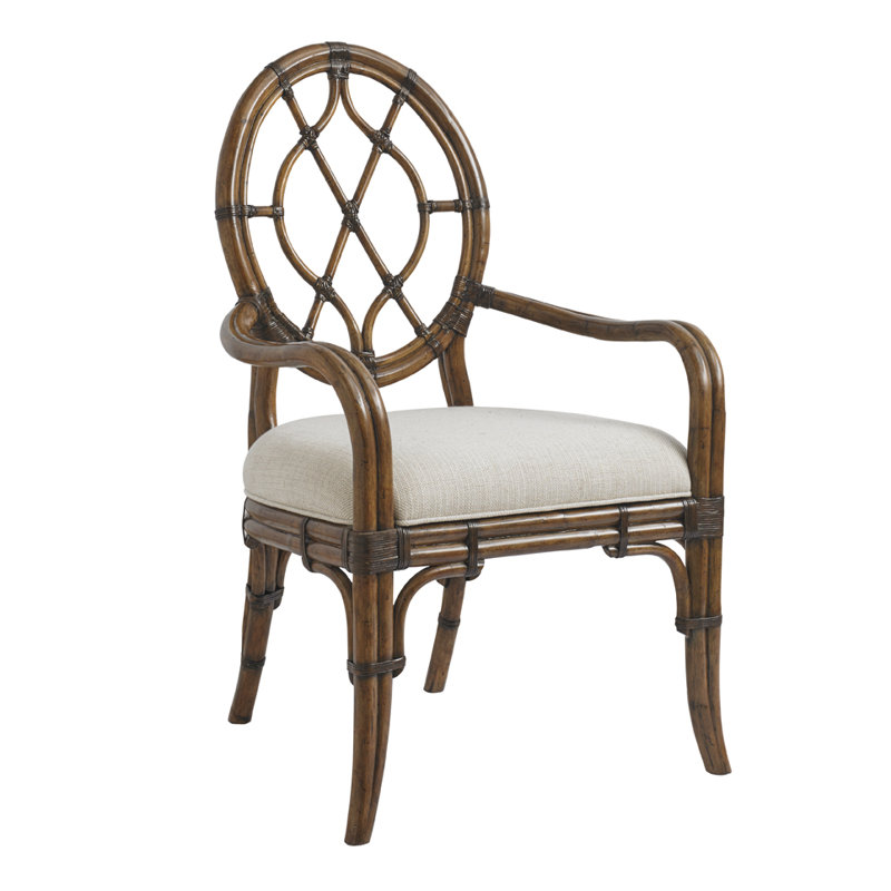 Tommy Bahama Home Bali Hai Upholstered Wicker/Rattan King Louis Back